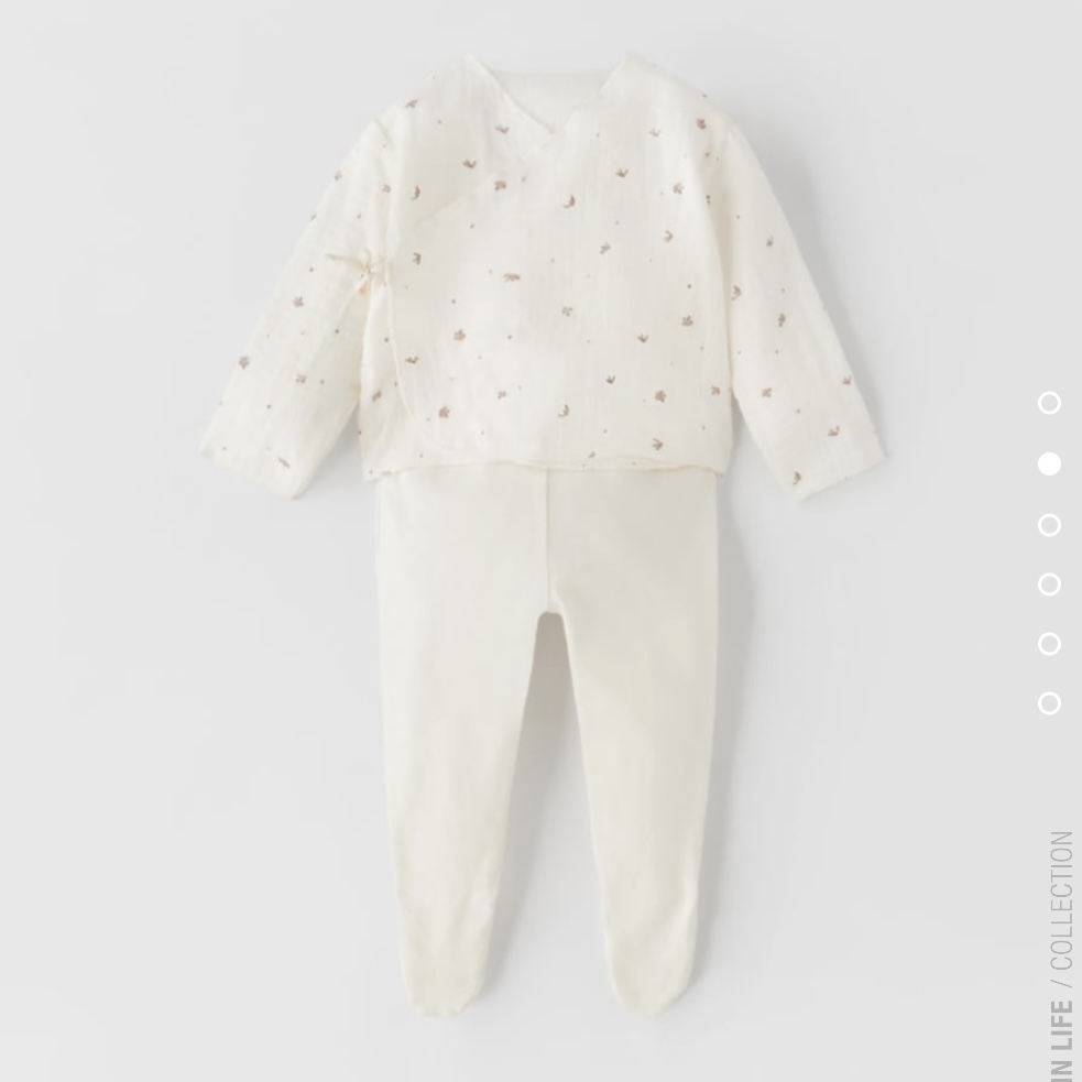 ZARA公式HPの着物セットアップの画像